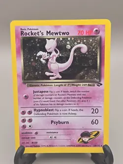 2000 Pokemon Gym Challenge #14 Rocket's Mewtwo Holo - Image 1