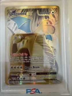 2016 POKEMON XY Evolutions Full Art DRAGONITE EX #106/108 Holo-Rare PSA 8 NM-MT - Image 2