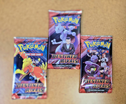 Lot of 3 Pokemon TCG: Scarlet and Violet Destined Rivals Booster Pack Sealed - Image 1