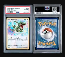 2020 POKEMON SWORD & SHIELD VIVID VOLTAGE #138 RAYQUAZA PSA 10 - Image 3