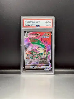 2022 POKEMON SWORD & SHIELD SILVER TEMPEST #TG20 FULL ART/RAYQUAZA VMAX PSA 10 - Image 1