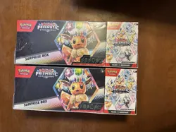 (2) Pokemon Sam's Club Prismatic Evolutions Surprise Box + Booster Bundle Lot ✅✅ - Image 1