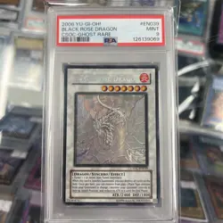 Yu-Gi-Oh TCG Black Rose Dragon PSA 9 CSOC-EN039 Ghost Rare - Image 1