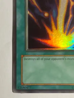 Holo Shift Yugioh Raigeki LOB-053 Super Rare HOLO MINT Original 2002 Print - Image 2