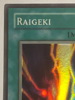 Holo Shift Yugioh Raigeki LOB-053 Super Rare HOLO MINT Original 2002 Print - Image 4