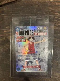 One Piece College Basketball US Voyage Monkey.D.Luffy Card - Image 1