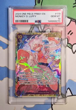 2023 ONE PIECE OP05-119 PRB 01 Reprint MONKEY D. LUFFY PSA 10 - Image 1