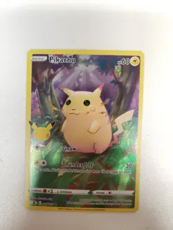 Pikachu - 005/025 - Pokemon Celebrations Sword & Shield Full Art Rare Card NM - Image 1