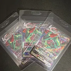 Pokemon Rayquaza VMAX 047 Korean Holo VMAX Card Lot x3 Cards NM - Image 1