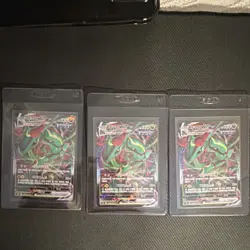 Pokemon Rayquaza VMAX 047 Korean Holo VMAX Card Lot x3 Cards NM - Image 2