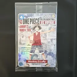 Bandai Namco One Piece Card Game US Voyage Monkey D. Luffy Holo Promo Card - Image 1