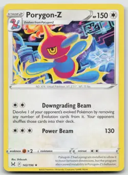 Porygon-Z 142/196 SWSH11: Lost Origin Rare Pokemon TCG Card - Image 1