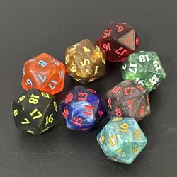Mixed Lot Of MTG 20-SIDED Oversized LIFE COUNTER DICE 8 Total - Image 4