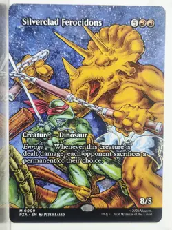 Silverclad Ferocidons - Source Material - Teenage Mutant Ninja Turtles - MTG- NM - Image 1