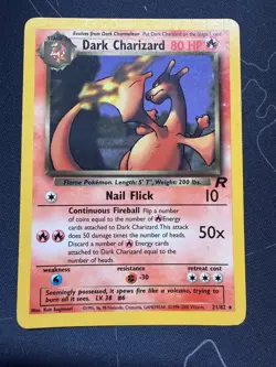 Pokemon Dark Charizard TCG 21/82 Non-Holo Rare LP - Image 1