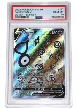 Pokemon Silver Tempest ~ UNOWN V ~ PSA 10 ~ Full Alt Art 177/195 - Image 1