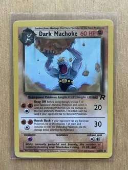 [LP+/NM] 2000 Pokemon Team Rocket Dark Machoke Unlimited #40/82 Uncommon - Image 1
