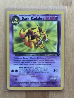 [LP+] 2000 Pokemon Team Rocket Dark Kadabra Unlimited #39/82 Uncommon - Image 1