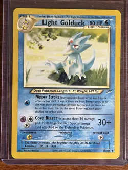 [NM] 2000 Pokemon Neo Destiny Light Golduck Unlimited #47/105 Uncommon - Image 1