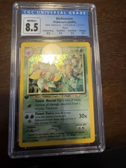 2000 Pokemon Neo Genesis 1st Edition Bellossom Holo Rare 3/111 CGC 8.5 - Image 1