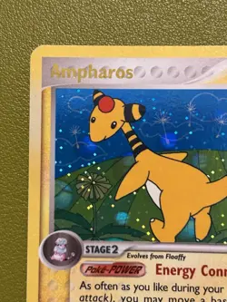 Ampharos 1/115 Holo EX Unseen Forces Pokemon TCG - LP/MP Condition 2005 - Image 2
