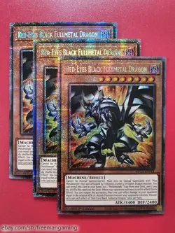 3x Yugioh MP25-EN014 Red-Eyes Fullmetal Dragon Starlight Rare 1st Edition NM x3 - Image 1