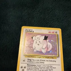 Pokemon Clefairy Base Set Holo Rare 5/102 1999 English Card - LP - Image 2