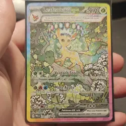 Pokemon Leafeon EX Tera Holo PRE 144/131 English Pokemon TCG Card 2025 EX - Image 1