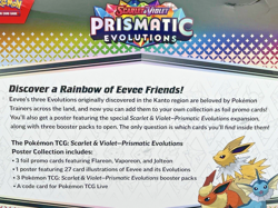POKEMON TCG SCARLET & VIOLET PRISMATIC EVOLUTIONS POSTER COLLECTION *SEALED* - Image 4