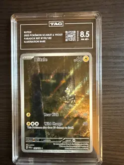 Blitzle 195/182 Illustration Rare 2023 Pokemon S&V Paradox Rift TAG 8.5 NM MT+ - Image 1