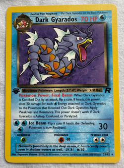 Pokemon Dark Gyarados 1st Edition 25/82 Team Rocket Rare Raw Ungraded - Image 1