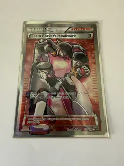 Pokemon Team Rocket's Handiwork 124/124 Full Art Ultra Rare Holo Trainer - Image 1