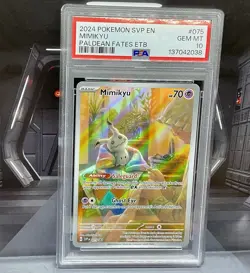 PSA 10 Mimikyu SVP 075 Pokemon S&V:Paldean Fates Black Star Promo - Image 1