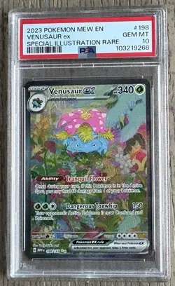 Pokemon TCG - Venusaur EX #198/165 Scarlet & Violet 151 Illustration Rare PSA 10 - Image 1