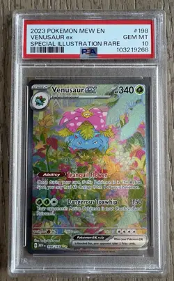 Pokemon TCG - Venusaur EX #198/165 Scarlet & Violet 151 Illustration Rare PSA 10 - Image 3