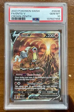 Pokemon PSA 10 Gem Mint Entei V, Suicune V, Raikou V, GG36/38/41 SEQUENTIAL SET - Image 2