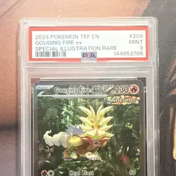 Gouging Fire EX 204/162 Special Illustration Rare Pokemon PSA 9 *627 - Image 3