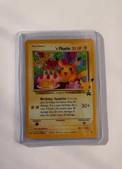 Pokemon TCG Birthday Pikachu 24 Celebrations Black Star Promo NM HOLO - Image 1