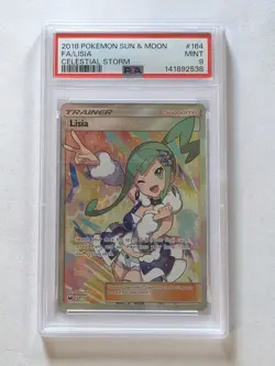 Pokemon PSA 9 MINT Lisia 164/168 Celestial Storm Full Art Holofoil 2018 - Image 1