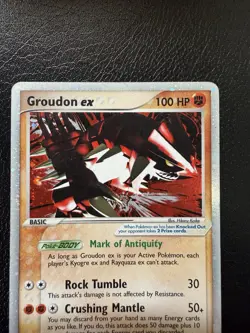 Pokemon TCG Groudon EX 93/101 Hidden Legends Holo MP - Image 2