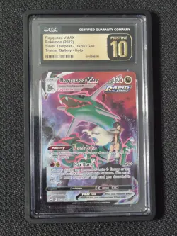 CGC 10 PRISTINE RAYQUAZA VMAX TG20/TG30 SILVER TEMPEST TRAINER GALLERY POKEMON - Image 1