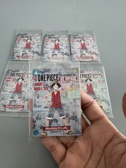 Monkey.D.Luffy College Basketball US Voyage P-055 One Piece Promo Sealed - Image 1