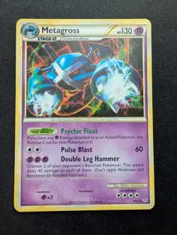 M/NM Pokemon Metagross Holo Card 4/95 Unleashed Set - Image 1
