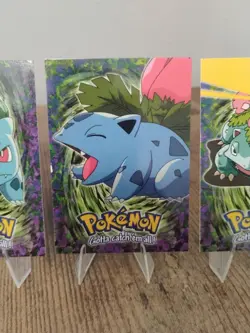 Pokemon TCG 1998 The First Movie Topps Cards Bulbasaur, Ivysaur, Venusaur - Image 3