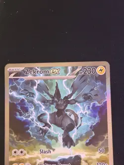 Pokemon TCG Zekrom EX 166/086 Sv: Black Bolt 230 HP Illustration Rare Holo Card - Image 3