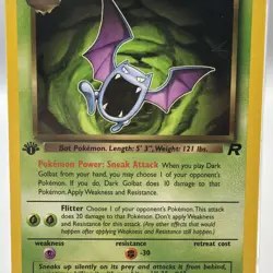 Dark Golbat 24/82 1st Edition Team Rocket Rare Pokemon Card NM - Image 3