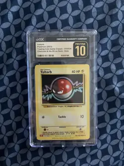 Pokemon Voltorb 010/034 Trading Card Game Classic CGC Pristine 10 Holo - Image 1