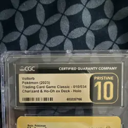 Pokemon Voltorb 010/034 Trading Card Game Classic CGC Pristine 10 Holo - Image 3