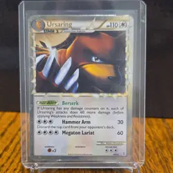 Pokemon Ursaring Stage 1 2010 89/95 110 HP Berserk Hammer Arm Card - Image 1