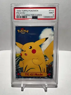 Pikachu TV2 #5 - Pokemon - 1999 Topps TV Series 1 Character Cards PSA 9 LOW POP - Image 1